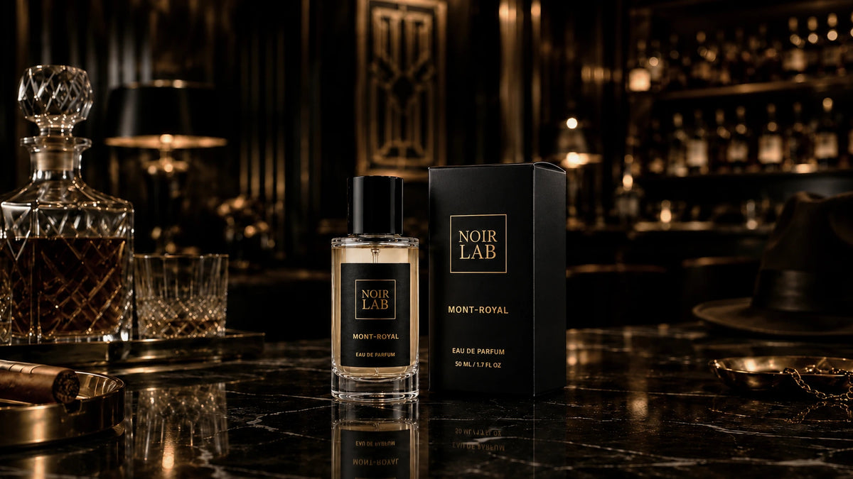 Bouteille NOIR LAB et son emballage